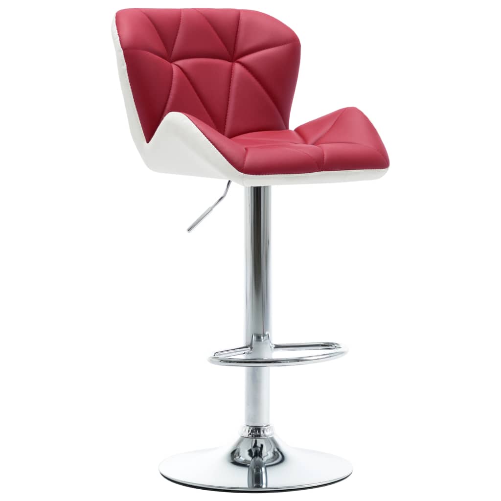 Bar Stool Faux Leather - Green, Brown, Wine Red, Cream, Red